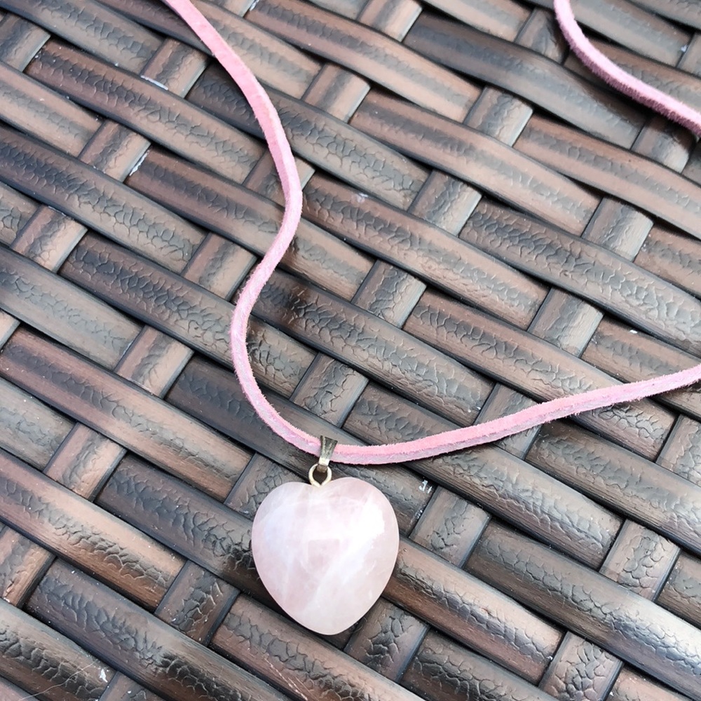 Hand-made heart crystal choker